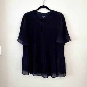 Ann Taylor XL Black Blouse
